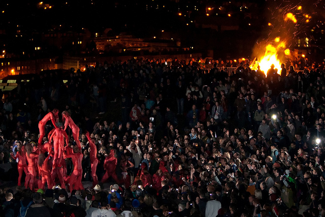 The Red pyramid at Beltane 2009 by Daniel Rannoch