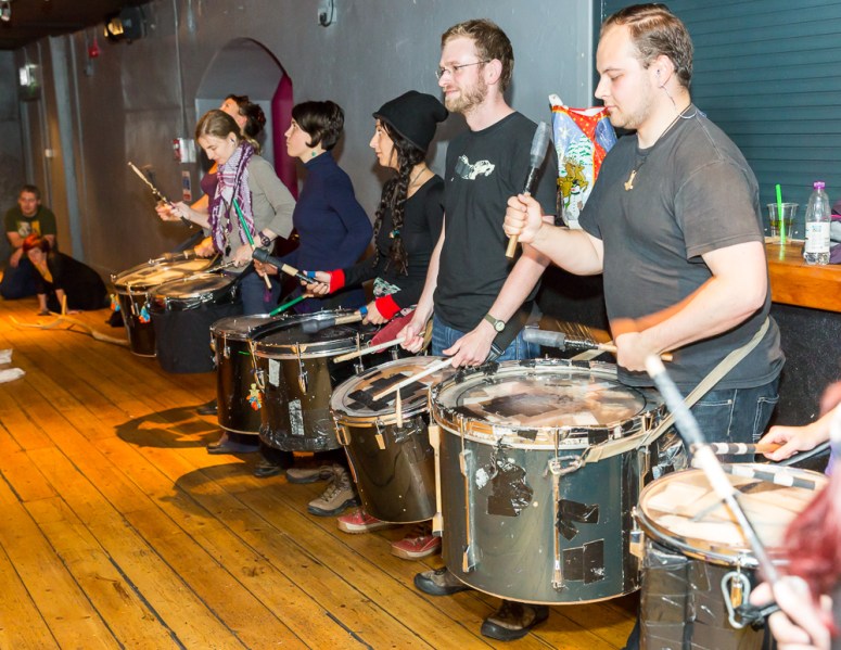 Winter Drummers rehearsal by Neil Barton