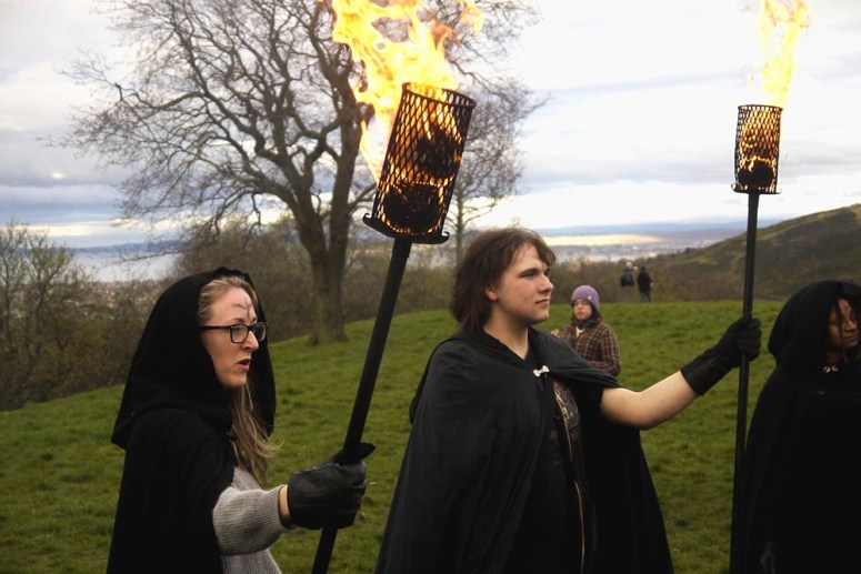 Brad (middle) at a Torchbearers rehearsal by Bleu Hope