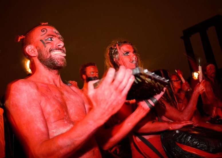 Beastie Drummers playing at Beltane 2014. Photo by Jasper Schwartz.