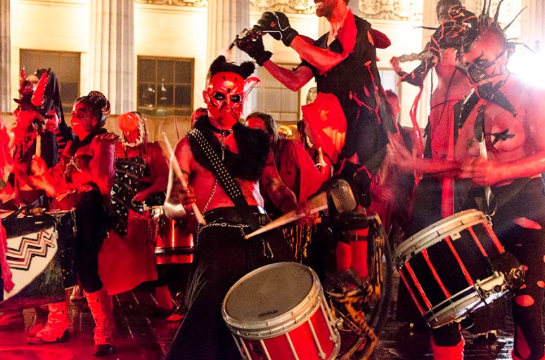 Photo of the Beastie Drummers at Samhuinn 2014 by Gyorgy Papp