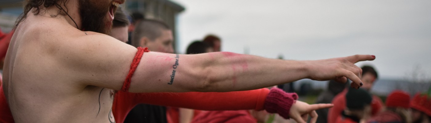A photo of Rob, image credit to Izzy Henry, for the Beltane Fire Society.